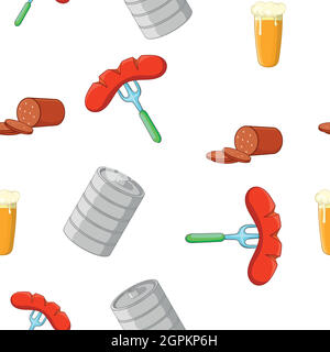 Oktoberfest pattern, cartoon style Stock Vector