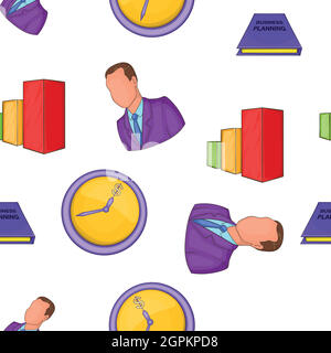 Office pattern, cartoon style Stock Vector