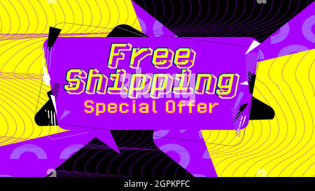 Free Shipping, Special Offer - service banner template design Stock Vector