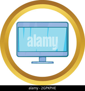 Computer monitor vector icon Stock Vector