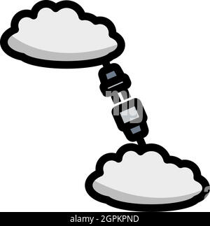 Cloud Connection Icon Stock Vector