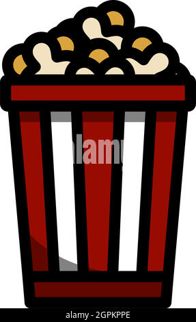 Cinema Popcorn Icon Stock Vector