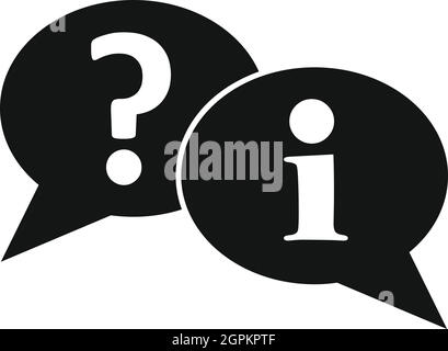 Question and exclamation speech bubbles icon Stock Vector