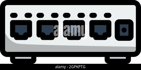 Ethernet Switch Icon Stock Vector