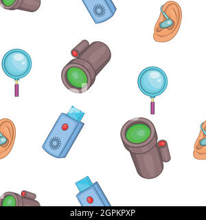 Security pattern, cartoon style Stock Vector