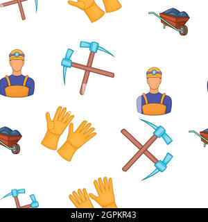 Mining and quarrying industry pattern Stock Vector