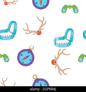 Hunting pattern, cartoon style Stock Vector