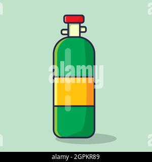 oxygen tank isolated cartoon vector illustration in flat style Stock Vector