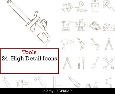 Tools Icon Set Stock Vector