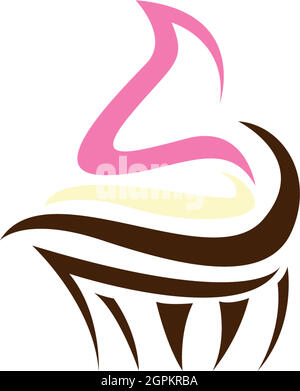 Wedding cake logo, Cake icon design vector illustration Stock Vector