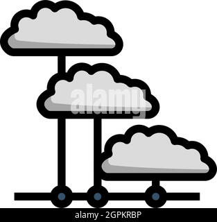 Cloud Network Icon Stock Vector