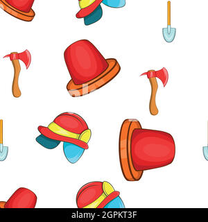 Protection from fire pattern, cartoon style Stock Vector