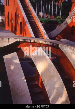 DETALLE - OBSERVATORIO ASTRONOMICO DE JANTAR MANTAR - S XVIII. Author: Jai Singh. Location: OBSERVAT ASTRONOMICO. NUEVA DELHI. India. Stock Photo