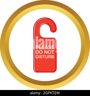 Do not disturb red sign vector icon Stock Vector
