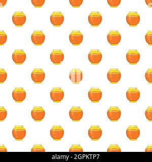 Honey bank pattern, cartoon style Stock Vector