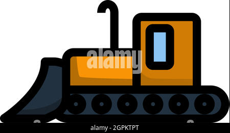 Icon Of Construction Bulldozer Stock Vector