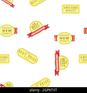 Premium quality emblems pattern, cartoon style Stock Vector