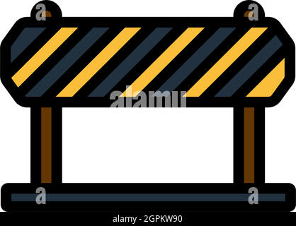 Icon Of Construction Fence Stock Vector