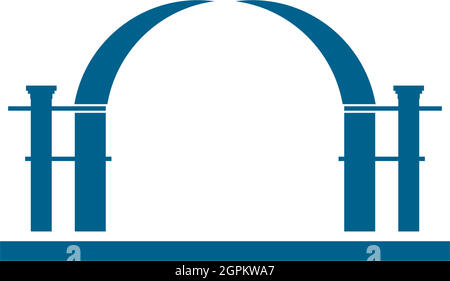 gate icon logo flat design vector template Stock Vector