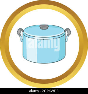 Pot with lid vector icon Stock Vector