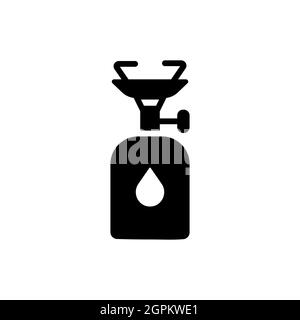 Camping gas stove vector glyph icon. Camping sign Stock Vector