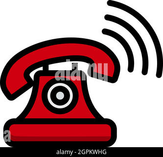 Old Telephone Icon Stock Vector