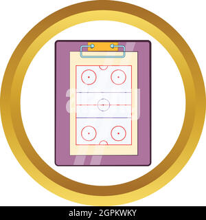 Tablet coach with tactical placement vector icon Stock Vector
