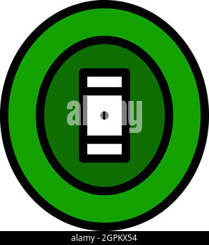 Cricket Field Icon Stock Vector