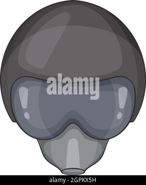 Pilot helmet icon, cartoon style Stock Vector