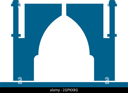 gate icon logo flat design vector template Stock Vector