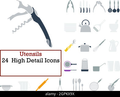 Utensils Icon Set Stock Vector
