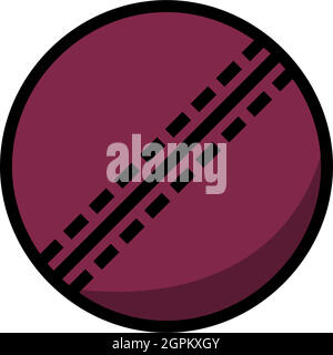 Cricket Ball Icon Stock Vector
