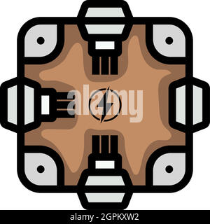 Electrical Junction Box Icon Stock Vector