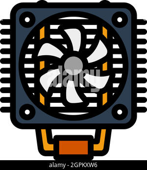 CPU Fan Icon Stock Vector