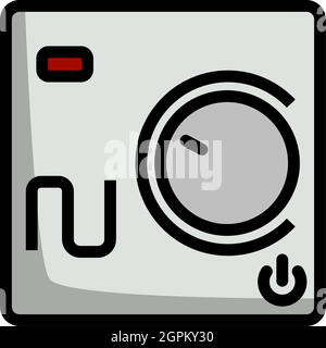 Warm Floor Wall Unit Icon Stock Vector