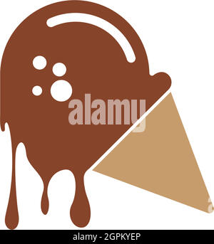 Ice cream logo icon design  vector template illustration Stock Vector