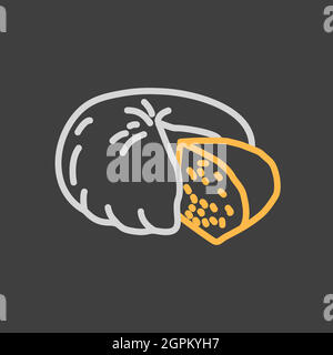 Goat Cheese vector flat icon. Farm animal sign Stock Vector