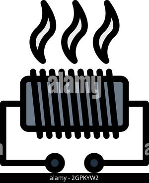 Electrical Heater Icon Stock Vector