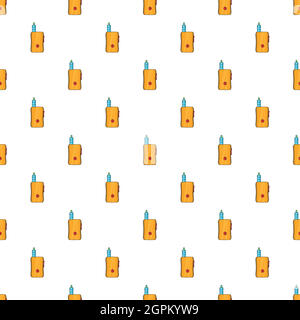 Vape device pattern, cartoon style Stock Vector