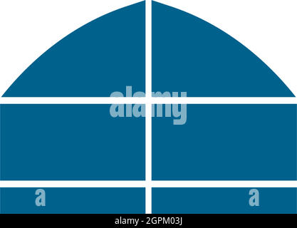 gate icon logo flat design vector template Stock Vector