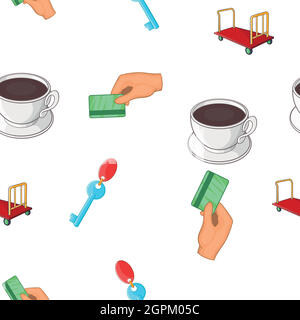 Hostel pattern, cartoon style Stock Vector