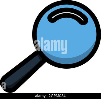 Icon Of Magnifier Stock Vector