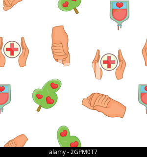 Donations care and love symbols pattern Stock Vector