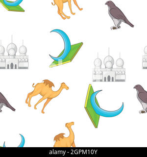 UAE country pattern, cartoon style Stock Vector