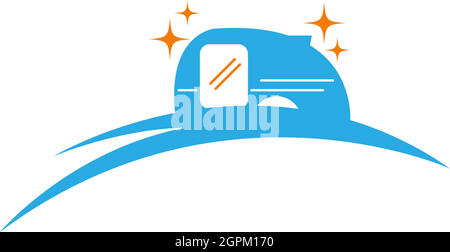Simple caravan mobile icon logo design vector Stock Vector