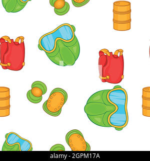 Shooting paintball pattern, cartoon style Stock Vector