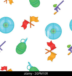 Outfit paintball pattern, cartoon style Stock Vector