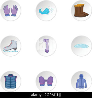 Modern clothes icon set, cartoon style Stock Vector Image & Art - Alamy