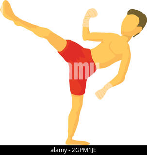 Taekwondo. Vector illustration of a karate man Stock Vector Image & Art ...