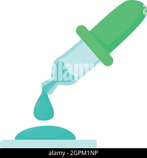 Pipette icon, cartoon style Stock Vector